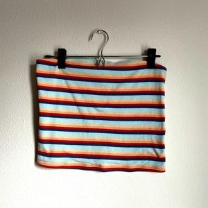 American Eagle Multicolor Crop Tube Top, Size Large